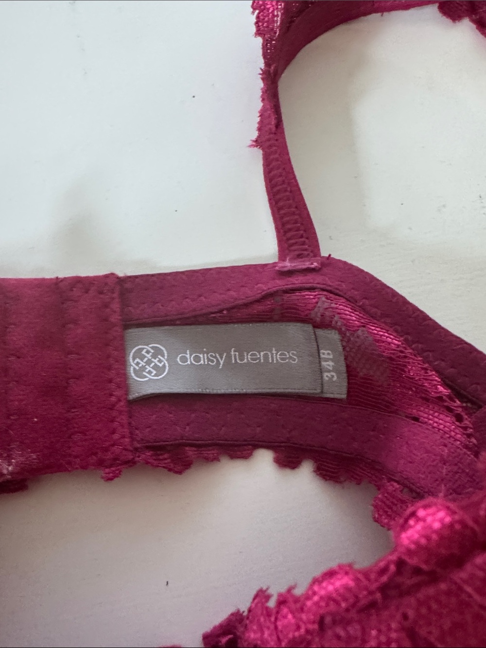 Daisy Fuentes Deep Raspberry Lace Push-Up Bra - Picture 3 of 5